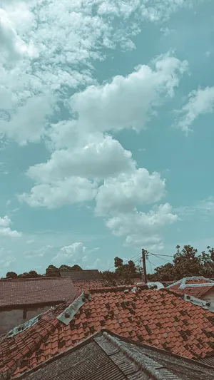 Aesthetic Phone Houses Roof Wallpaper