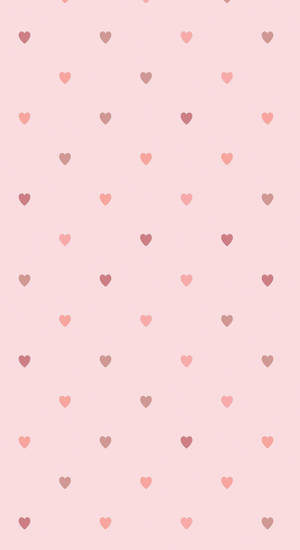 Aesthetic Pink Iphone Heart Polka Dots Wallpaper