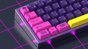 Aesthetic Pink Purple Keyboard Wallpaper