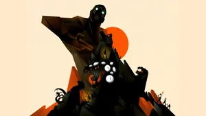 Aesthetic Polygon Psycho Of Borderlands Wallpaper