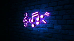 Aesthetic Purple Musical Notes Wallpaper
