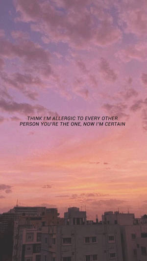 Aesthetic Quotes Rosy Sky Wallpaper