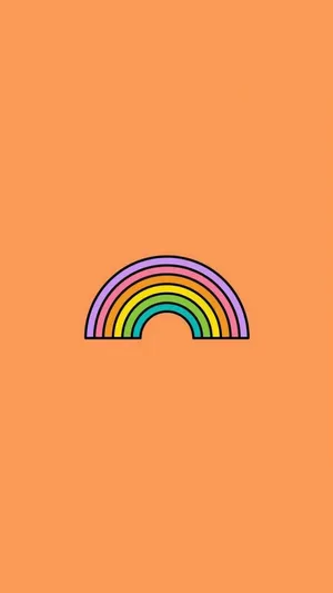 Aesthetic Rainbow Orange Phone Wallpaper