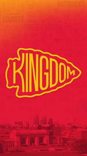 Aesthetic Red Yellow Kingdom Chiefs Logo Wallpaper