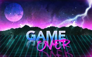 Aesthetic Retro Game Over Wallpaper