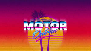 Aesthetic Retro Motor Outrun Wallpaper