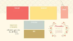 Aesthetic Scheduler Pastel Pink Wallpaper