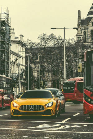 Aesthetic Solar Beam Mercedes Amg Gtr Wallpaper