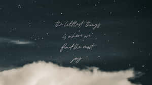 Aesthetic Stars On A Cloudy Sky Laptop Wallpaper