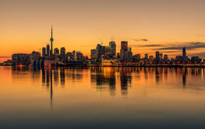 Aesthetic Toronto Modern Cityscape Wallpaper