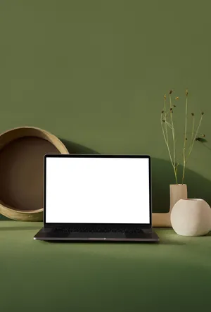 Aesthetic Tumblr Laptop Olive Green Wallpaper