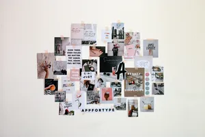 Aesthetic Wall Of Pictures Wallpaper