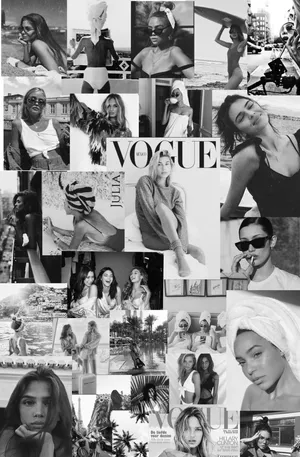 Aesthetic White And Black Iphone Vogue Fashion Magazine Wallpaper