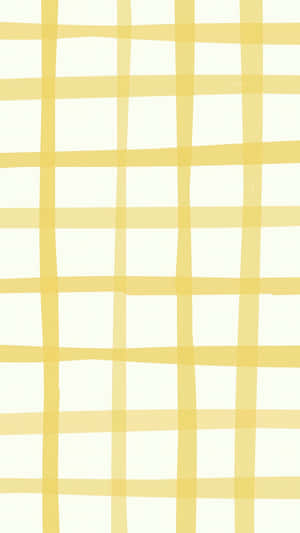 Aesthetic Yellow Unequal Plaid Wallpaper