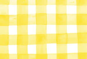 Aesthetic Yellow Water Colored Plaid Wallpaper