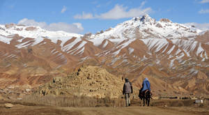 Afghanistan Snowy And Arid Mountains Wallpaper