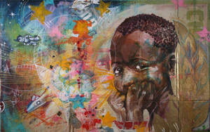 African Graffiti Art Wallpaper