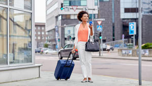 African Woman Alone Traveling Wallpaper