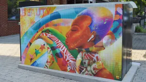 African Woman Folk Art Wallpaper