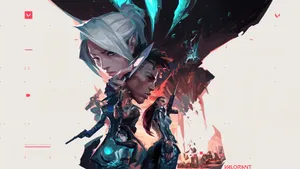 Agents In Abstract Art Valorant Desktop Wallpaper