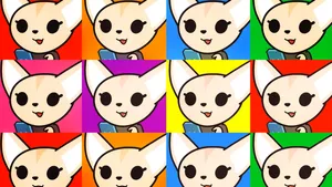 Aggretsuko Using Phone Art Wallpaper