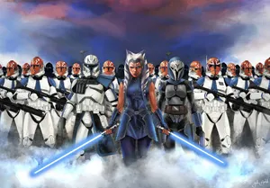 Ahsoka Tano, A Powerful Jedi And Beloved Star Wars Character. Wallpaper