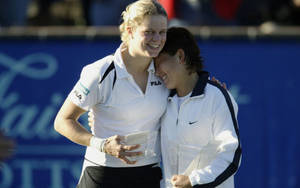 Ai Sugiyama Hugging A Player Wallpaper