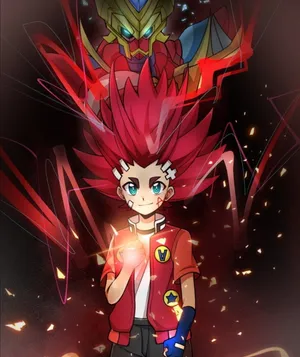 Aiga Akabane And His Beyblade Wallpaper