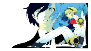 Aigis And Makoto Yuki Persona 3 Wallpaper