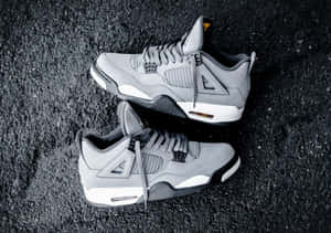 Air Jordan 4 Grey Wallpaper