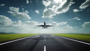 Airplane From Runway Wallpaper