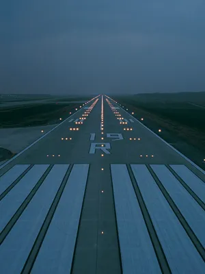 Airport Runway Fog Wallpaper