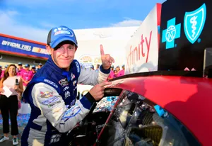 Aj Allmendinger Celebrates A Victory Wallpaper
