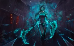 Akali Cool League Of Legends Art Wallpaper