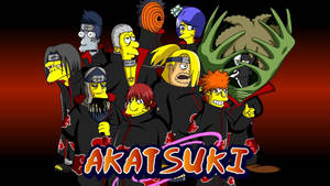 Akatsuki Group As Simpsons Characters Wallpaper
