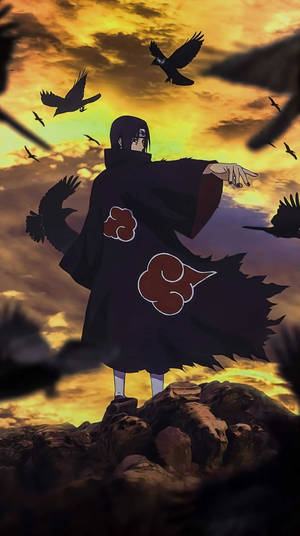 Akatsuki Itachi On Rocky Area Wallpaper