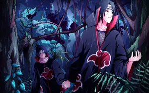 Akatsuki Sasuke And Itachi Uchiha Wallpaper