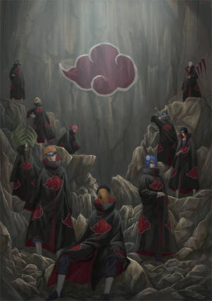 Akatsuki Under Cave Wallpaper