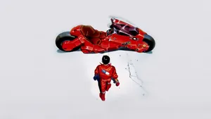 Akira Biker Kaneda Aerial View Wallpaper