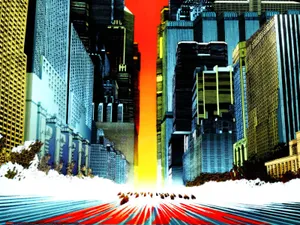 Akira Neo Tokyo With Biker Gangs Wallpaper