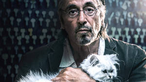 Al Pacino With Cat Wallpaper