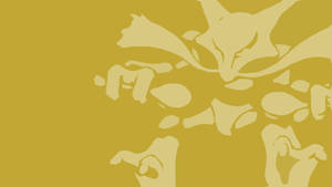 Alakazam Yellow Silhouette Wallpaper