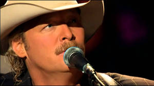 Alan Jackson On Stage Microphone Wallpaper