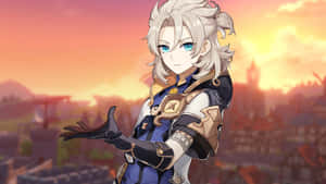 Albedo, The Archon Of Natuem From Genshin Impact Wallpaper