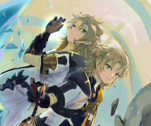 Albedo, The Chief Alchemist Of The Knights Of Favonius In Genshin Impact Wallpaper