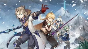 Albedo, The Genshin Impact Character With Adeptal Energy Wallpaper