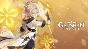 Albedo, The Well-respected Chief Alchemist Of The Genshin Impact Universe Wallpaper
