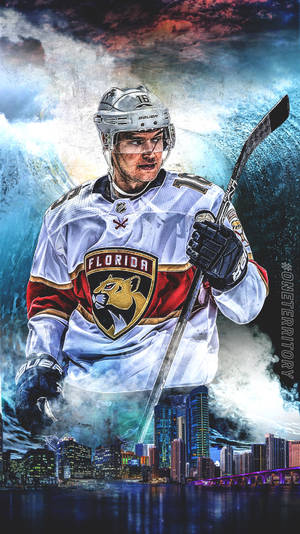 Aleksander Barkov Creative Fanart Poster Wallpaper