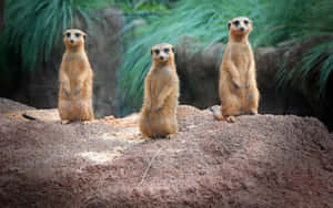 Alert Meerkats On Lookout.jpg Wallpaper