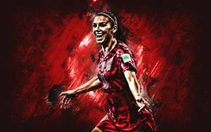 Alex Morgan In Red Wallpaper